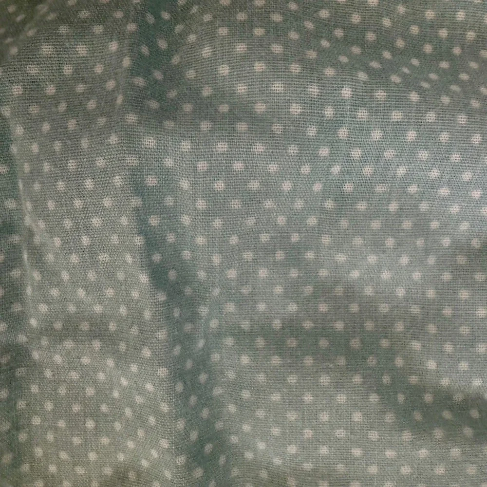 Vintage Triboro Baby Quilt and Ruffle Pillow Set Blue Polka Dot Poodle Made USA